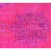  Pink Handmade Vintage Overdyed Turkish Carpet